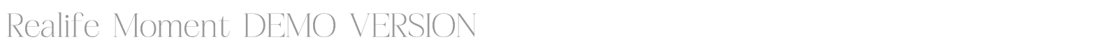 Realife Moment font preview